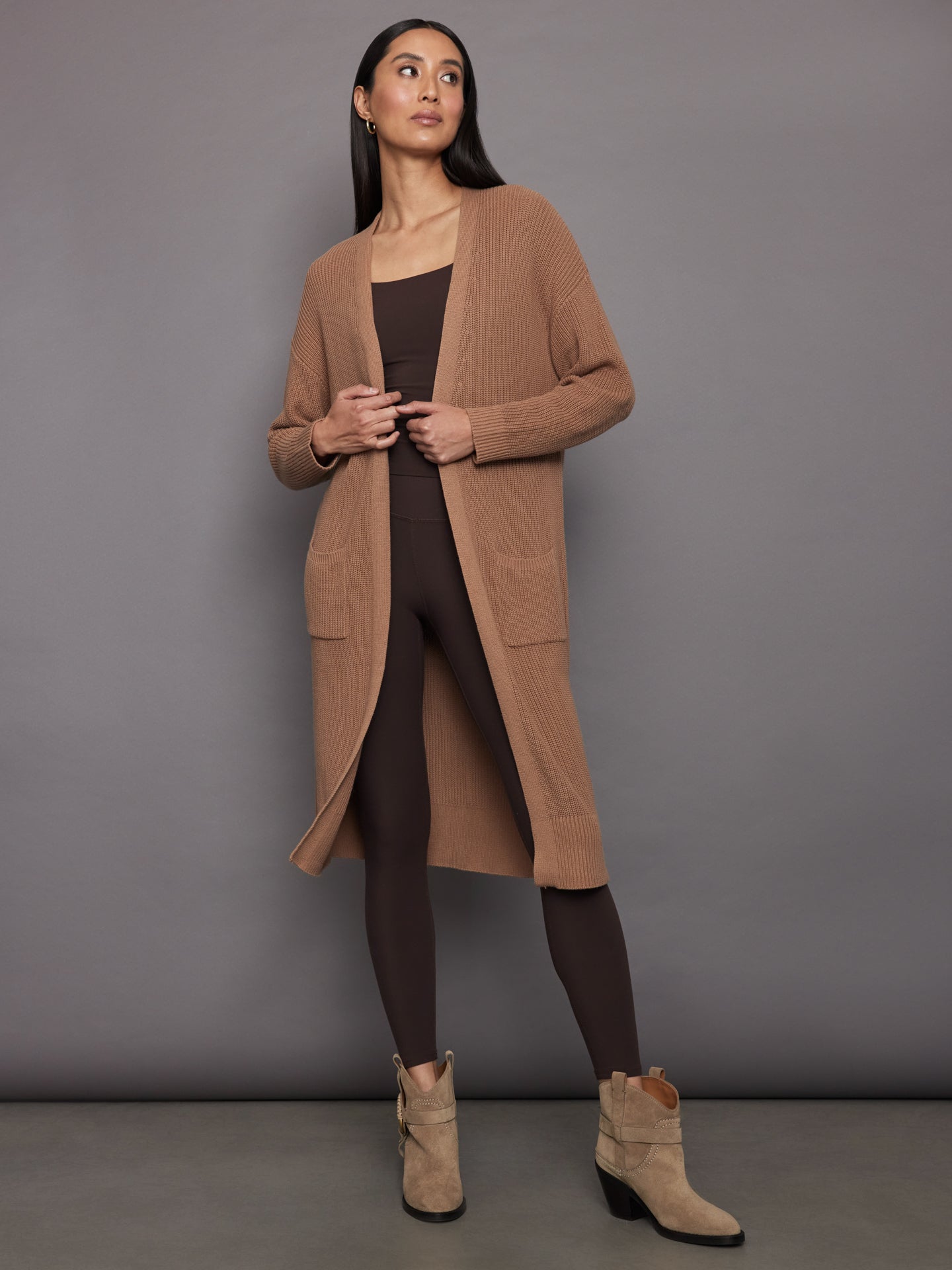 525-100104W16-BRWNBRWDRK-Janice-Duster-Cardigan-color-Cinnamon_39442-Edit Janice Duster Cardigan - Cinnamon - Image 1