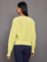 Distressed V-Neck Pullover - Margarita - Image 5
