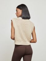 Cable Vest - Cream - Image 3