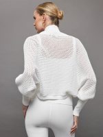 Aubrey Textured Bolero - Bleached White - Image 4