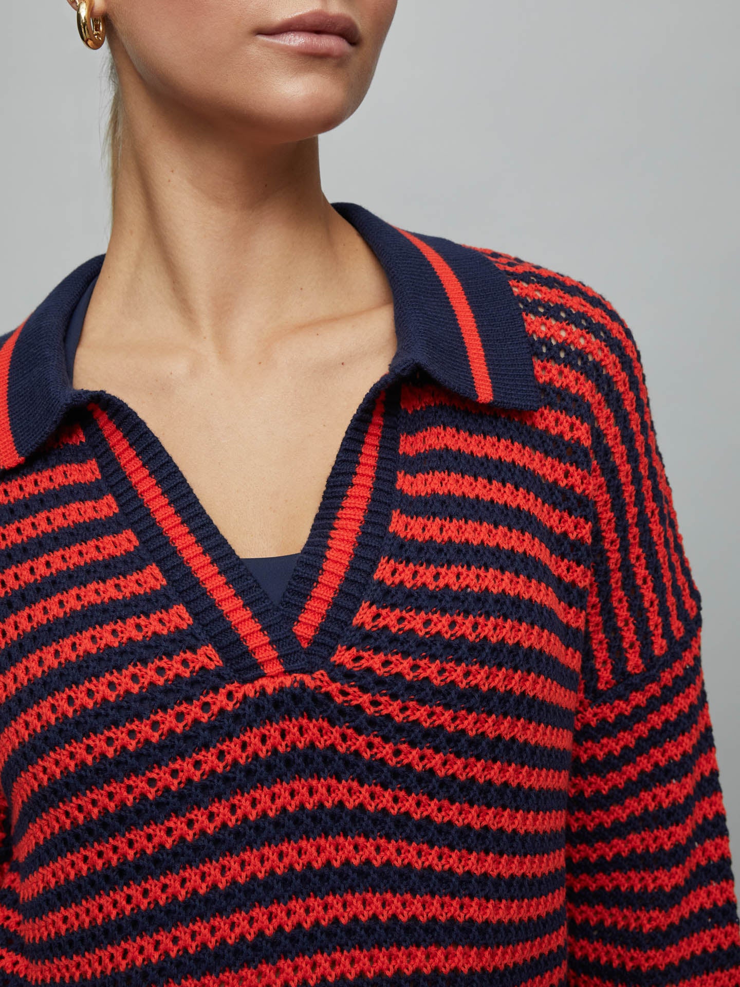 525-110012625-BLUEBLUDRK-Striped-Cotton-Pullover-color-DARK-BLUE-MULTI_21799 Striped Cotton Pullover - DARK BLUE MULTI - Image 1