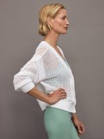 Jamie Pointelle Cardigan - Bleach White - Image 4