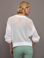 Jamie Pointelle Cardigan - Bleach White - Image 5