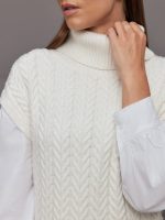 Sofia Twofer Cable Vest Tunic - Sea Salt - Image 9