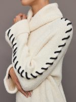 Vida Boucle Whip Stitch Pullover - Sea Salt Multi - Image 5