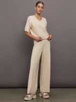 Megan Wide Leg Pants - Sand Dollar - Image 7