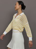 Kimberly Striped Tipping Pullover - Bleach White Multi - Image 4