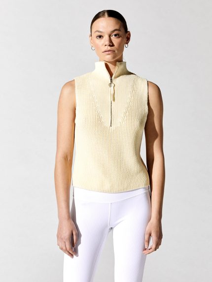 Sleeveless Half Zip - Butter