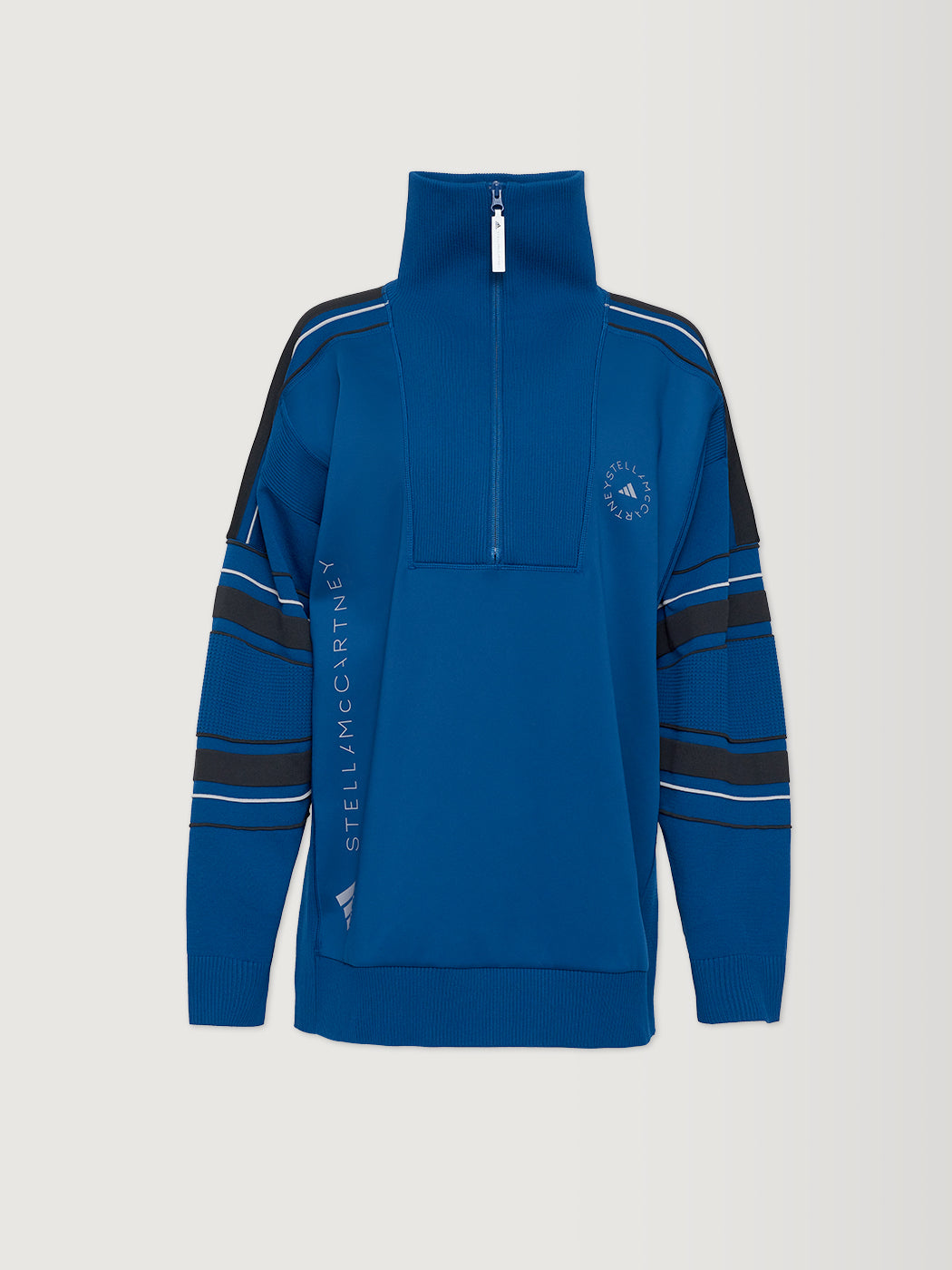 Adidas By Stella Mccartney Knit Mix Pullover - Mystery Blue - Image 3