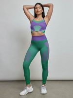 Asmc Truestrength Seamless Tight -   Green/Active Purple/Shift Purple - Image 3
