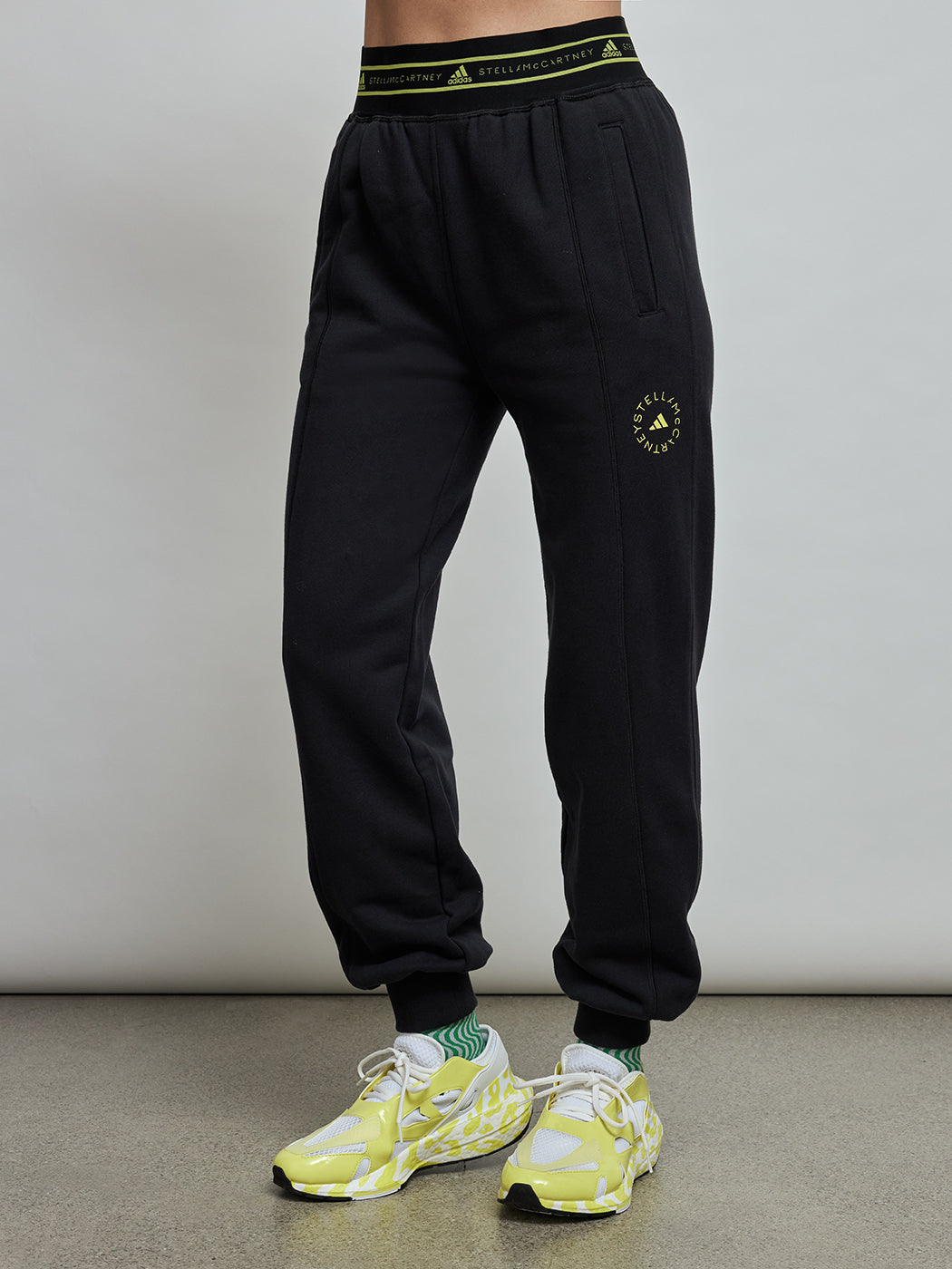 Adidas By Stella Mccartney Pant - Black/Shock Yellow - Image 3