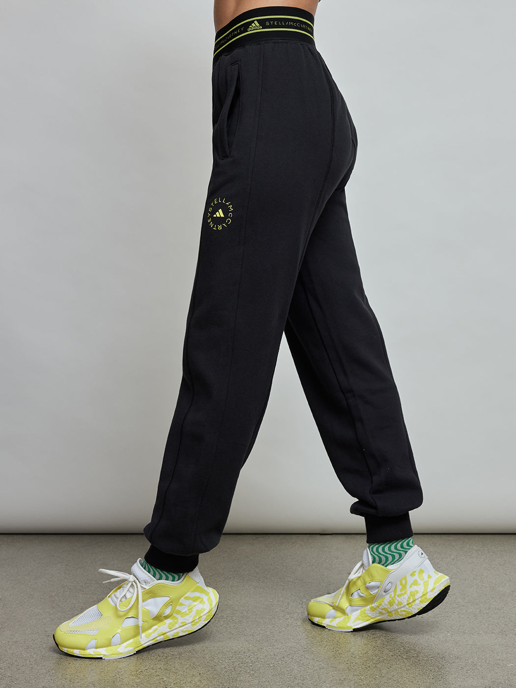 Adidas By Stella Mccartney Pant - Black/Shock Yellow - Image 1
