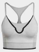 TrueStrength Seamless Yoga Medium Support Sports Bra - MGH SOLID GREY/WHITE/BLACK - Image 7