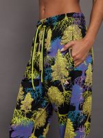aSMC Sweatpant printed - black shock slime deep lilac blue bay-smc - Image 5