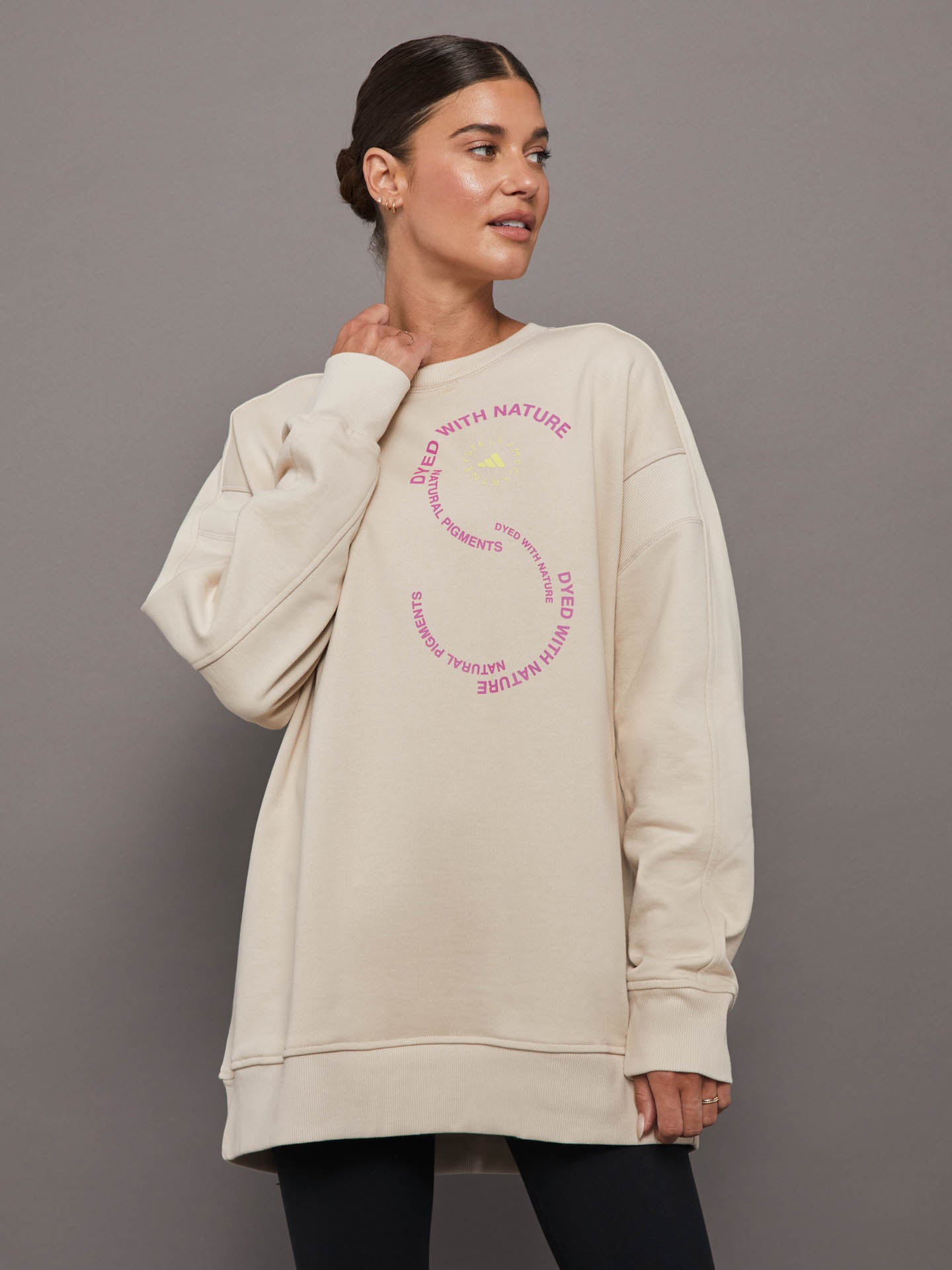 ADID-IA7713-BRWNBRWLT-adidas-by-Stella-McCartney-Sportswear-Sweatshirt-UNITEFIT-color-F-MAGIC-BEIGE_0357 adidas by Stella McCartney Sportswear Sweatshirt (UNITEFIT) - F MAGIC BEIGE - Image 1