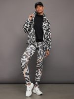 adidas by Stella McCartney Woven TrackTop Printed - Chalk Pearl/Black - Image 3