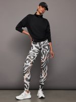 adidas by Stella McCartney TruePace Running Leggings Long Printed - Chalk Pearl/Black - Image 3
