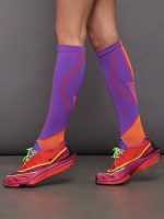 adidas by Stella McCartney High Socks - Shock Purple/Signal Orange Mel/Active Orange - Image 4