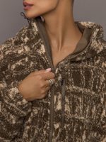 aSMC TrueNature Full-Zip Print Winter Fleece - Soft Powder/Brown Moss - Image 7