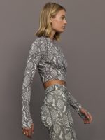 aSMC TruePurpose Training Longsleeve Crop - Almond Milk-Smc/Charcoal - Image 4