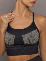 aSMC TrueStrength Seamless Yoga Bra - Black/White - Image 6