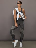 aSMC TrueStrength Seamless Yoga Leggings - Black/White - Image 3