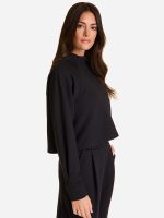 Phoebe Mock Knit - BLACK - Image 3