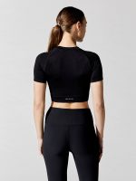 Barre Seamless Tee - Black - Image 3