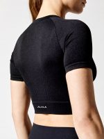 Barre Seamless Tee - Black - Image 4