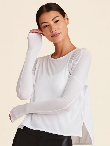 Long Sleeve Breakers Tee - White