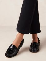 Terrane Black Leather Loafers - Black - Image 5