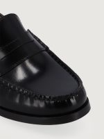 Terrane Black Leather Loafers - Black - Image 14