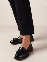 Terrane Black Leather Loafers - Black - Image 6