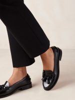 Terrane Black Leather Loafers - Black - Image 3