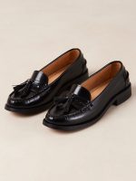 Terrane Black Leather Loafers - Black - Image 10