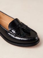 Terrane Black Leather Loafers - Black - Image 12
