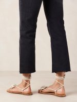 Jakara Leather Sandals - Cream - Image 8