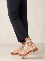 Jakara Leather Sandals - Cream - Image 4