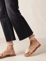 Jakara Leather Sandals - Cream - Image 7