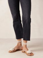 Jakara Leather Sandals - Cream - Image 6