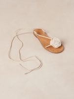 Jakara Leather Sandals - Cream - Image 9