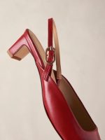 Lindy Bliss Red Leather Pumps - Red - Image 7