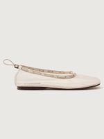 White mesh flat.