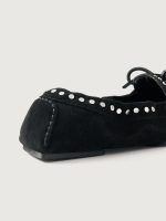Calla Suede Studs - Black - Image 5