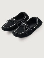 Calla Suede Studs - Black - Image 4