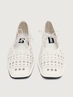 Sway Slity Ballet Flat - White Leather - Image 7