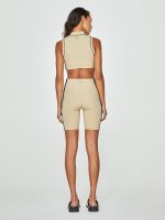 Blake Biker Short - Tan And Black - Image 10