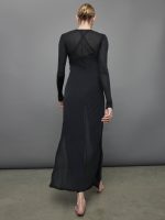 Alina Cashmere Shirt Dress - Black - Image 4