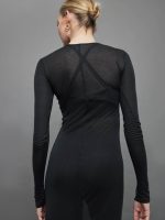 Alina Cashmere Shirt Dress - Black - Image 5
