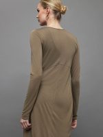 Alina Cashmere Shirt Dress - Olive - Image 5